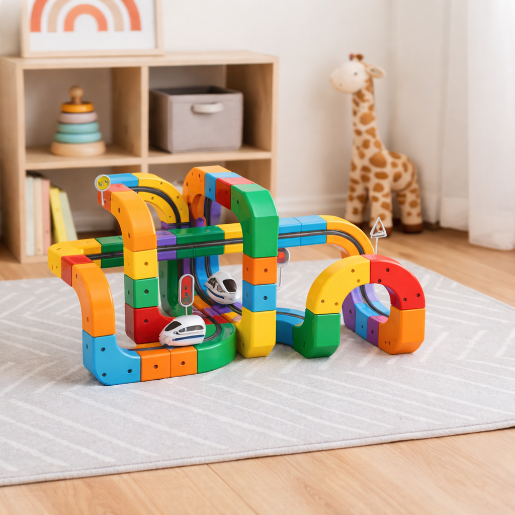 Magnetic Marble Run Building Blocks Toy