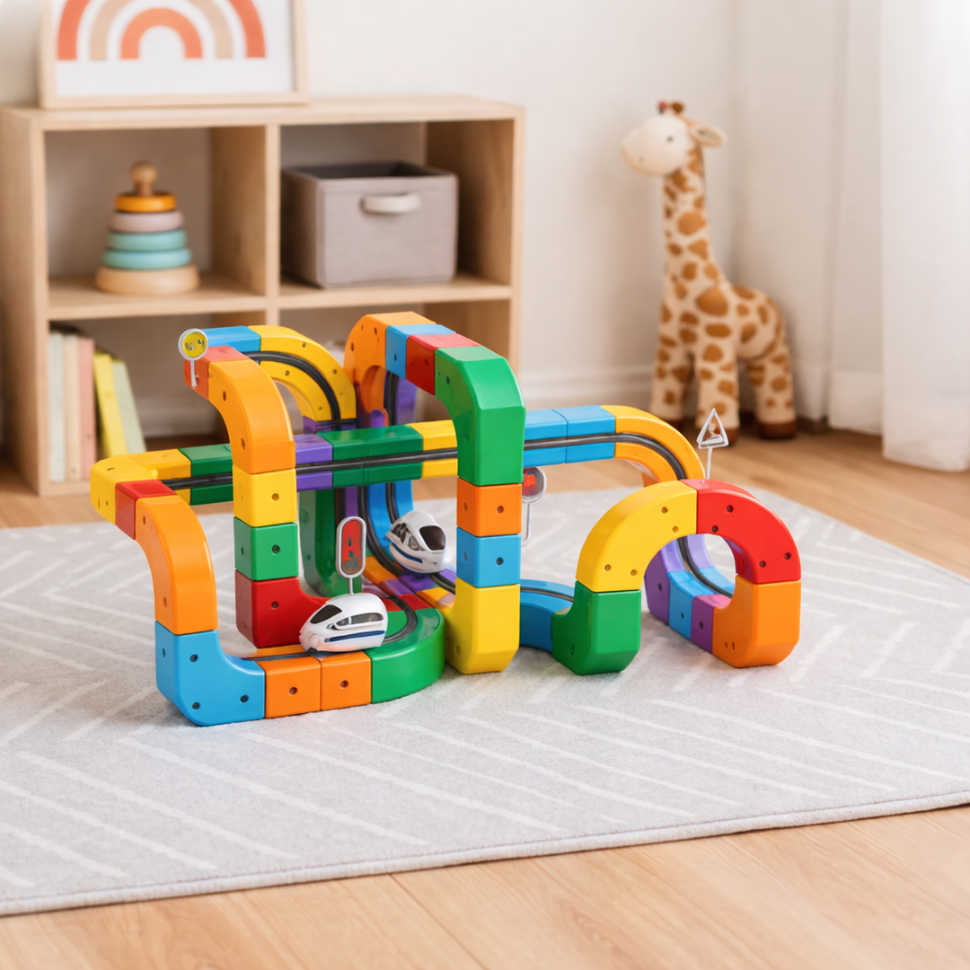 Magnetic Marble Run Building Blocks Toy