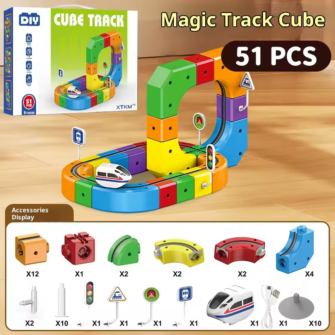 Magnetic Marble Run Building Blocks Toy