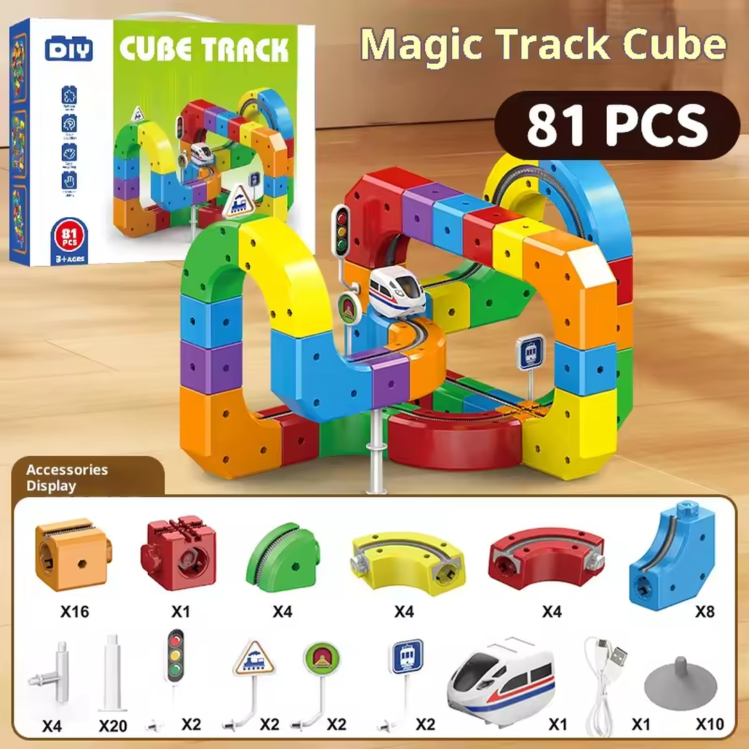 Magnetic Marble Run Building Blocks Toy