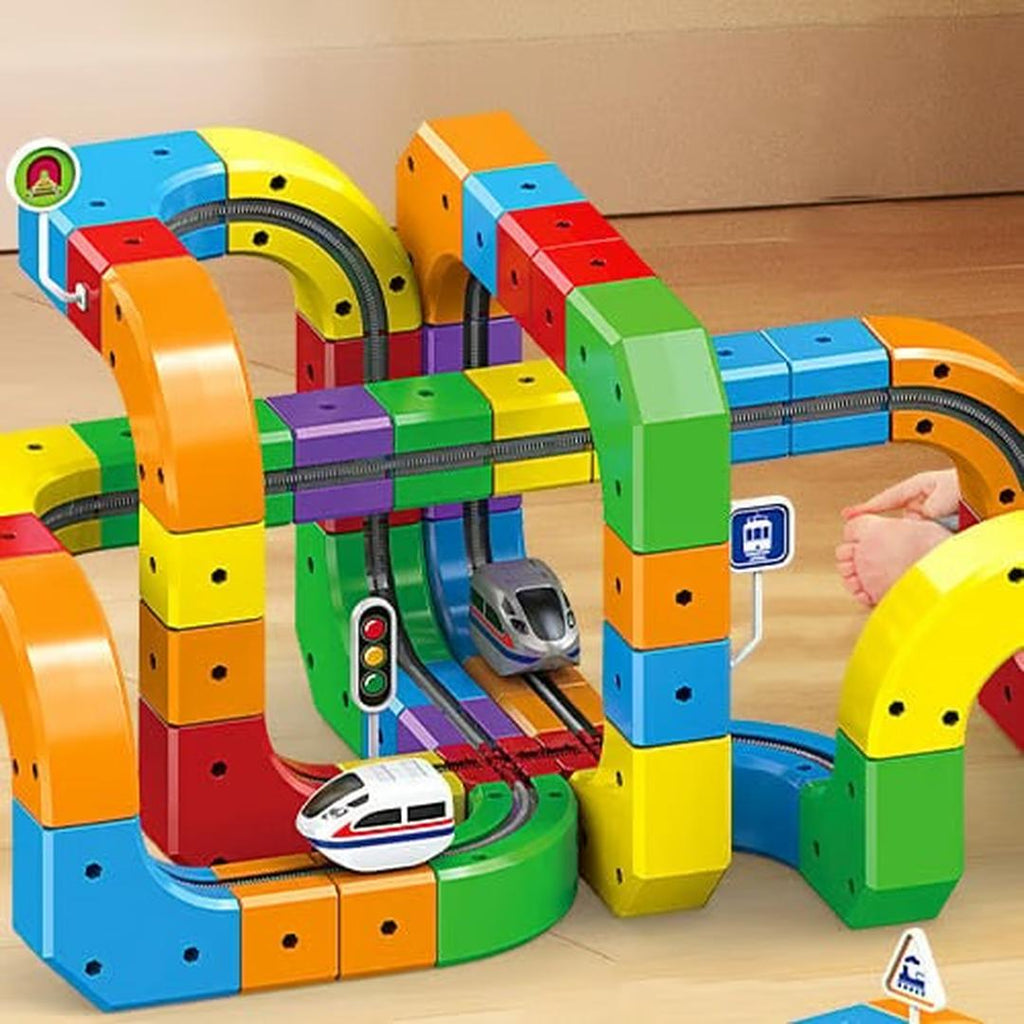 Magnetic Marble Run Building Blocks Toy