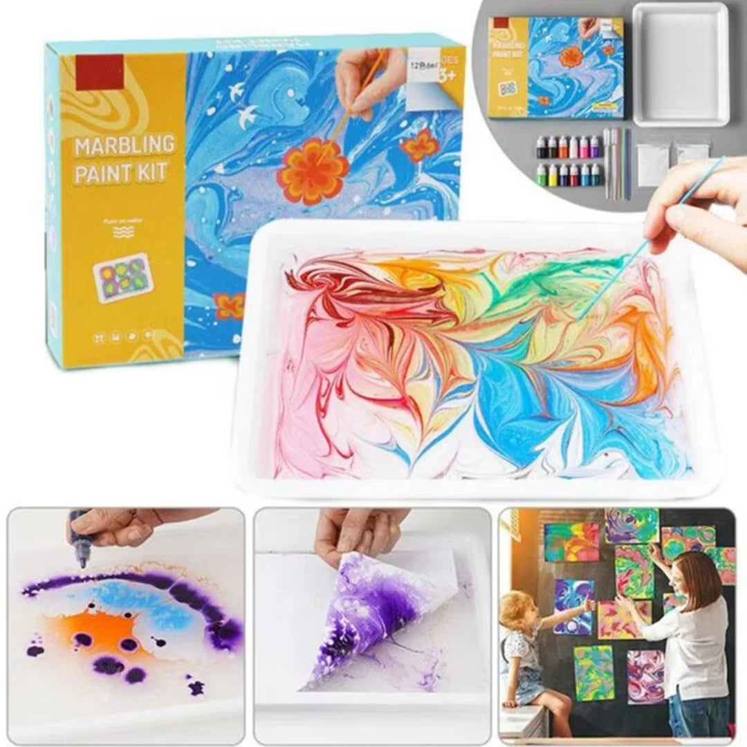 Marbling Paint Kit with Water Surface Painting Tray