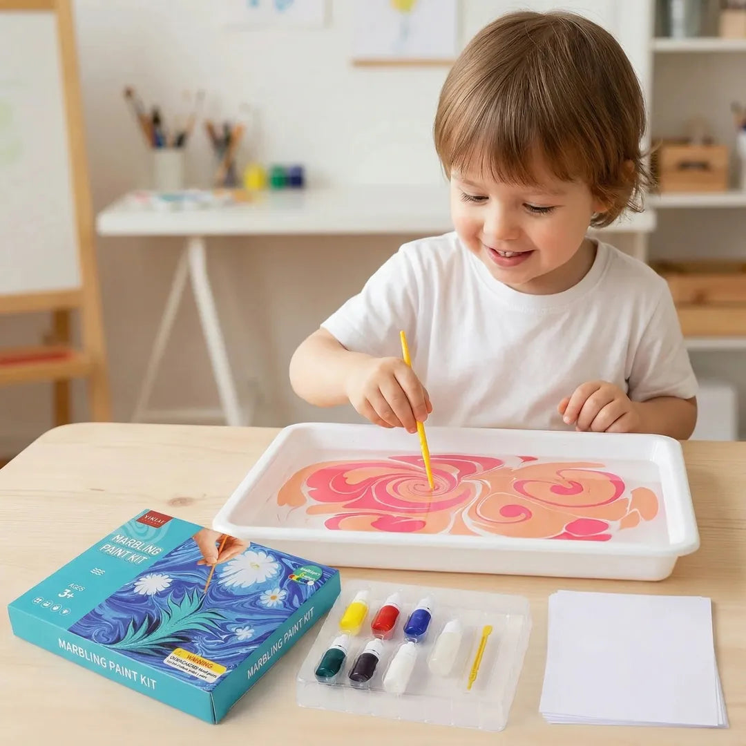 Marbling Paint Kit with Water Surface Painting Tray