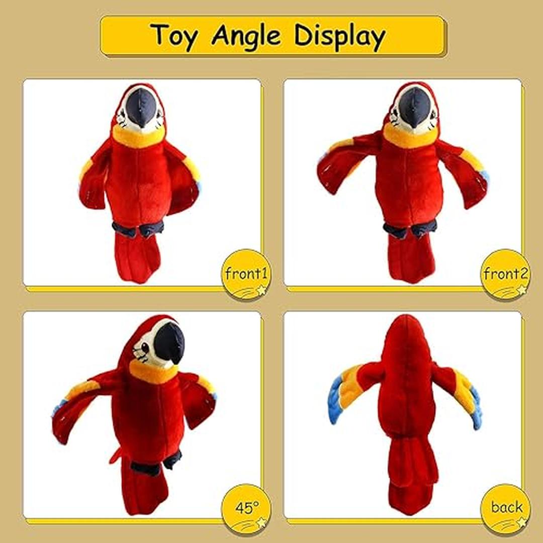Talking Parrot Plush Toy with Sound Recording Function