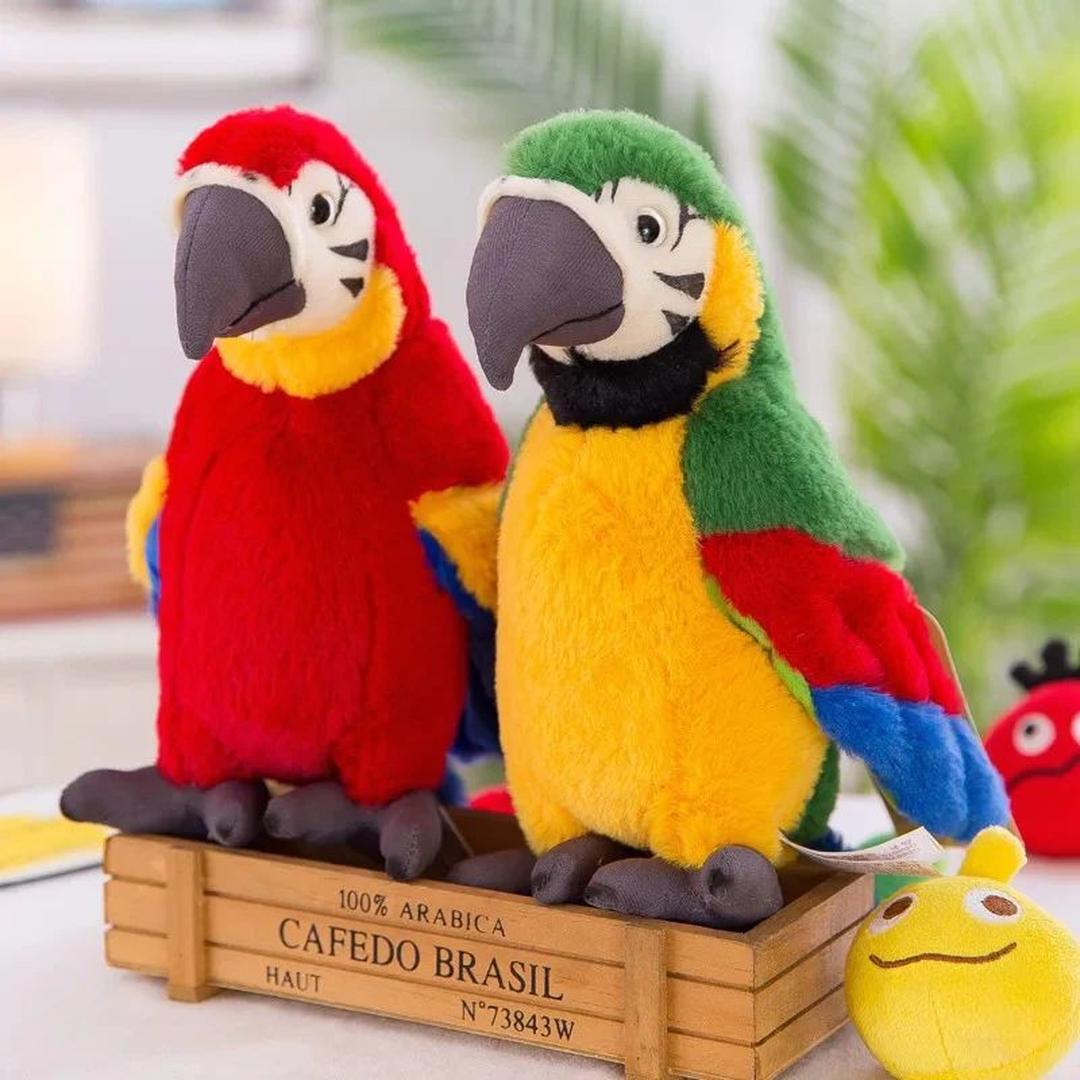 Talking Parrot Plush Toy with Sound Recording Function
