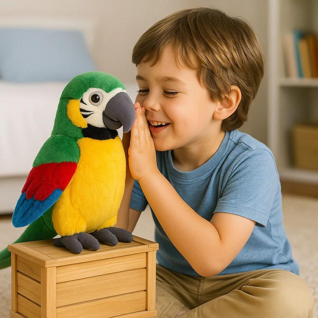 Talking Parrot Plush Toy with Sound Recording Function