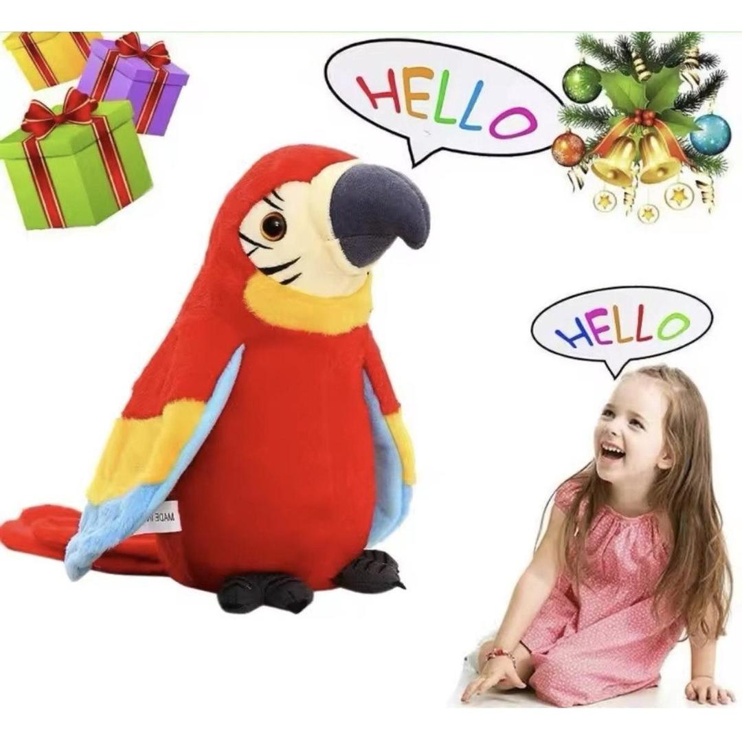 Talking Parrot Plush Toy with Sound Recording Function