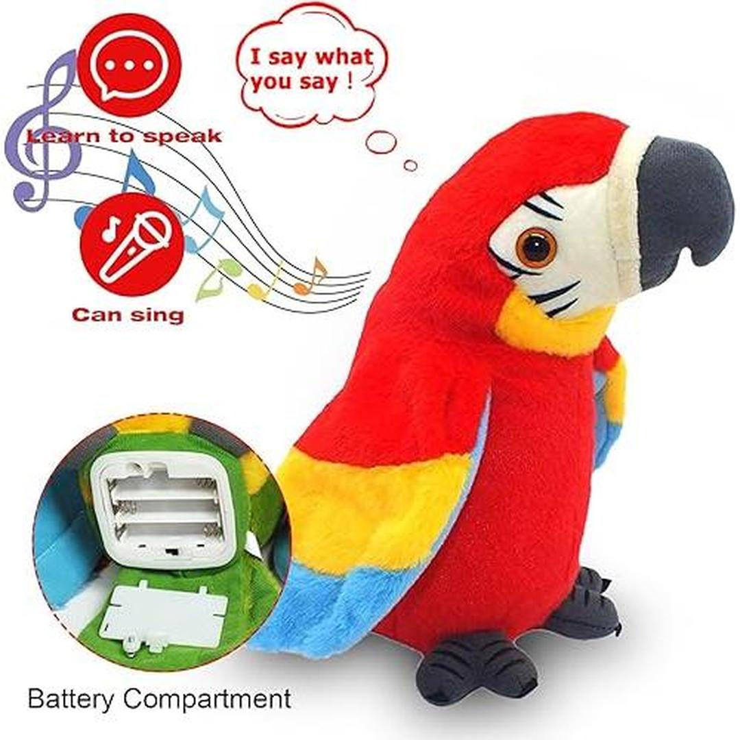 Talking Parrot Plush Toy with Sound Recording Function