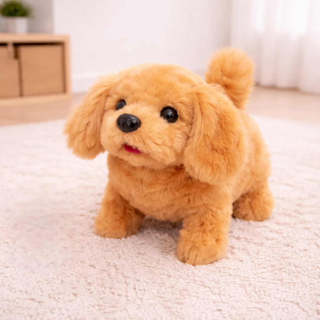 Interactive Plush Dog Toy with Sound and Walking Function