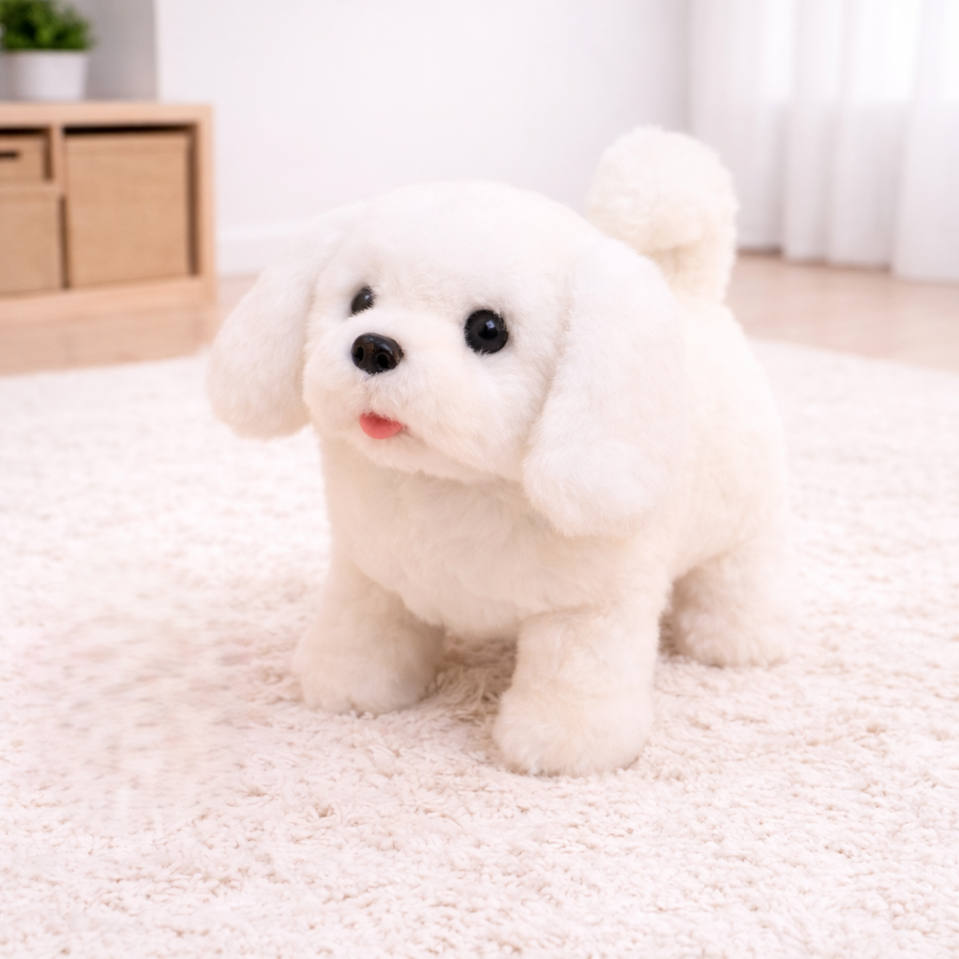 Interactive Plush Dog Toy with Sound and Walking Function