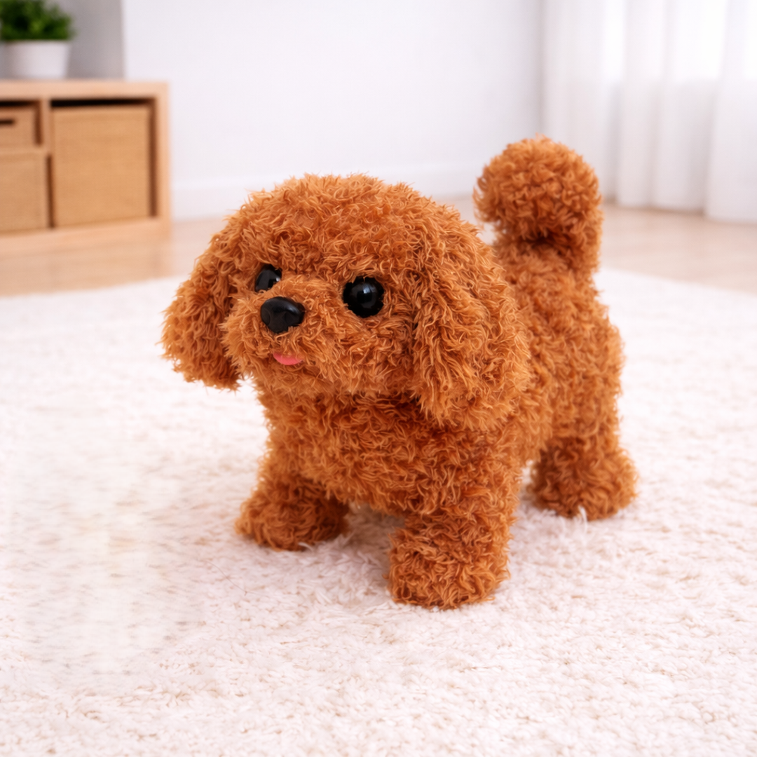 Interactive Plush Dog Toy with Sound and Walking Function