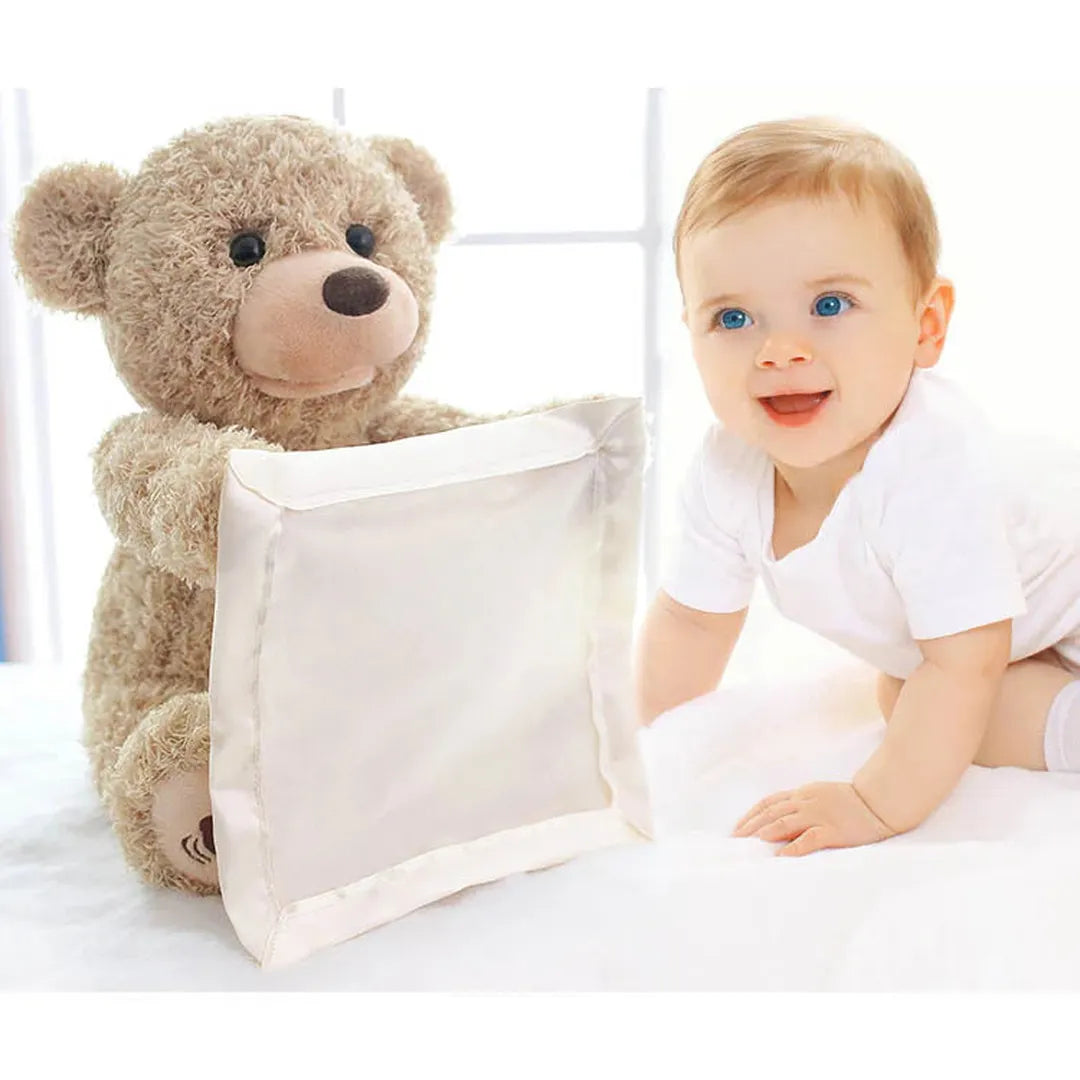 Plush Teddy Toy with Attached Fabric Panel