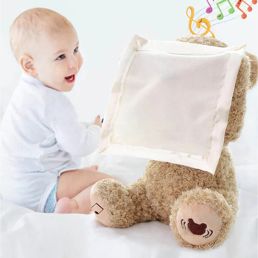 Plush Teddy Toy with Attached Fabric Panel