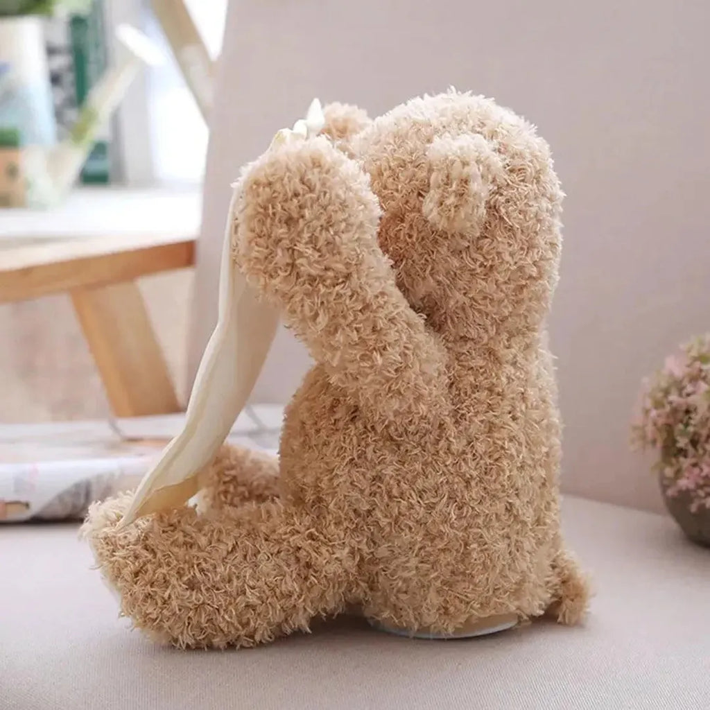 Plush Teddy Toy with Attached Fabric Panel