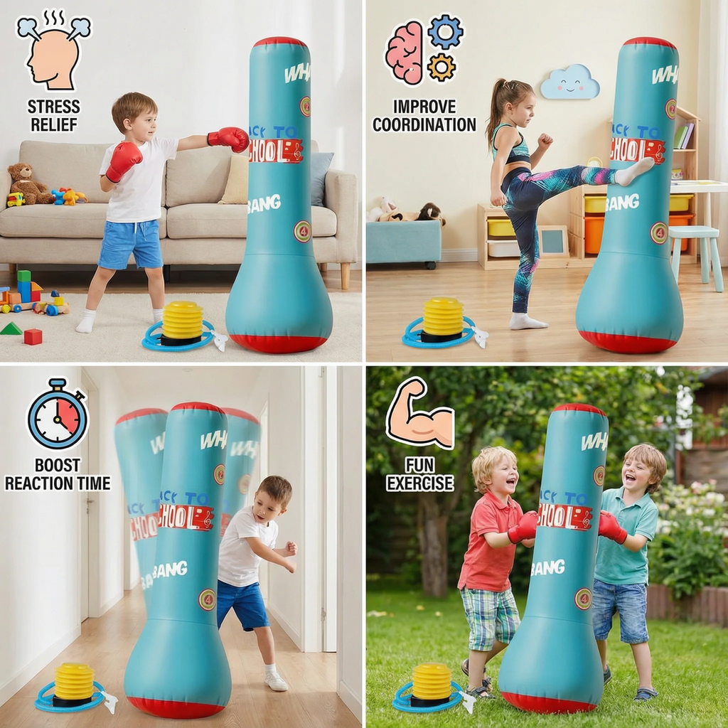 Inflatable Punch Bag Toy with Water Fill Base