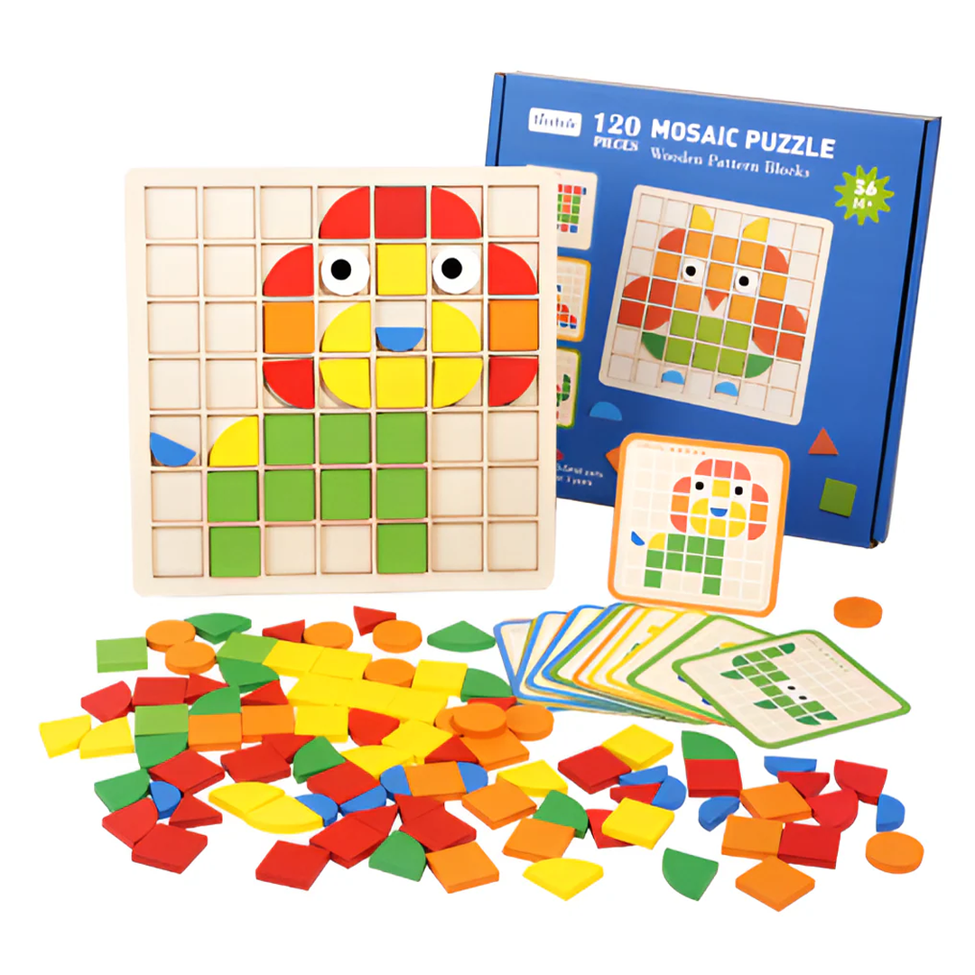 Pattern Recognition Puzzle Toy with Grid Board