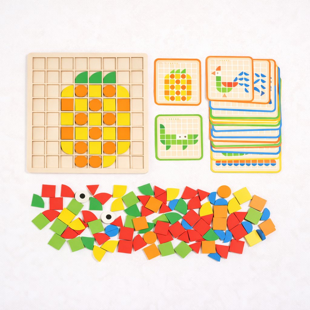 Pattern Recognition Puzzle Toy with Grid Board