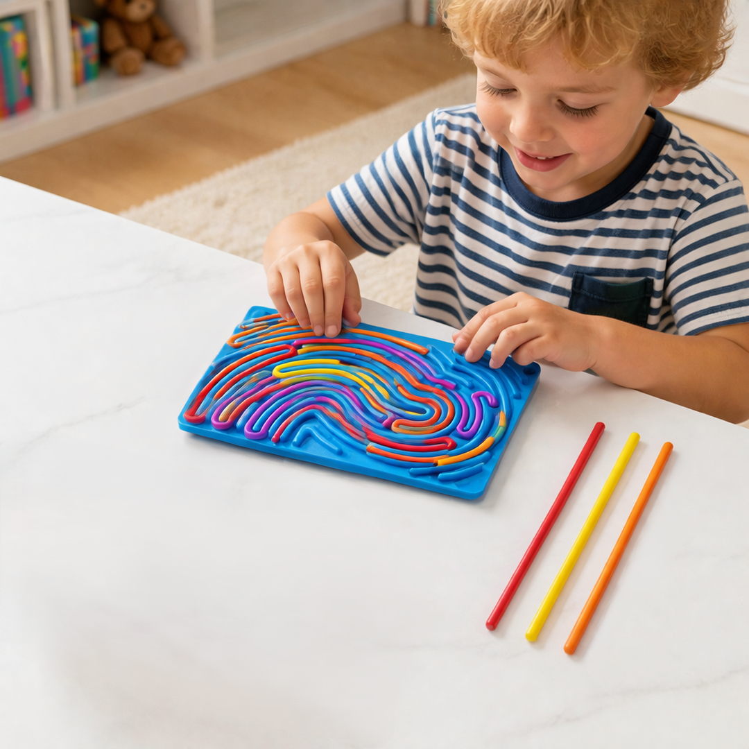 Sensory Maze Board Toy with Flexible Tracks