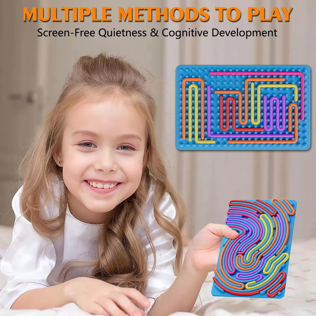 Sensory Maze Board Toy with Flexible Tracks