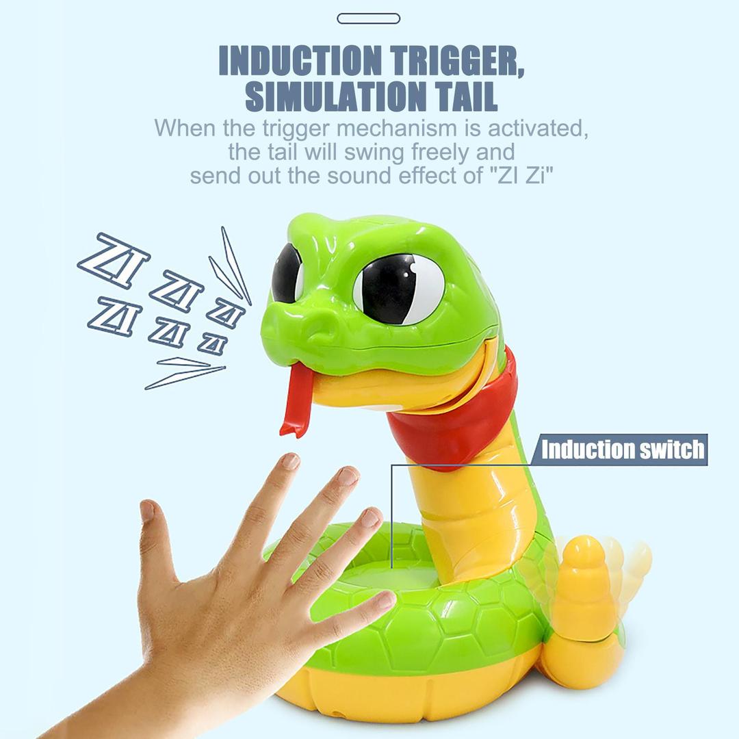 Snake Toy with Motorized Head and Collectible Pieces