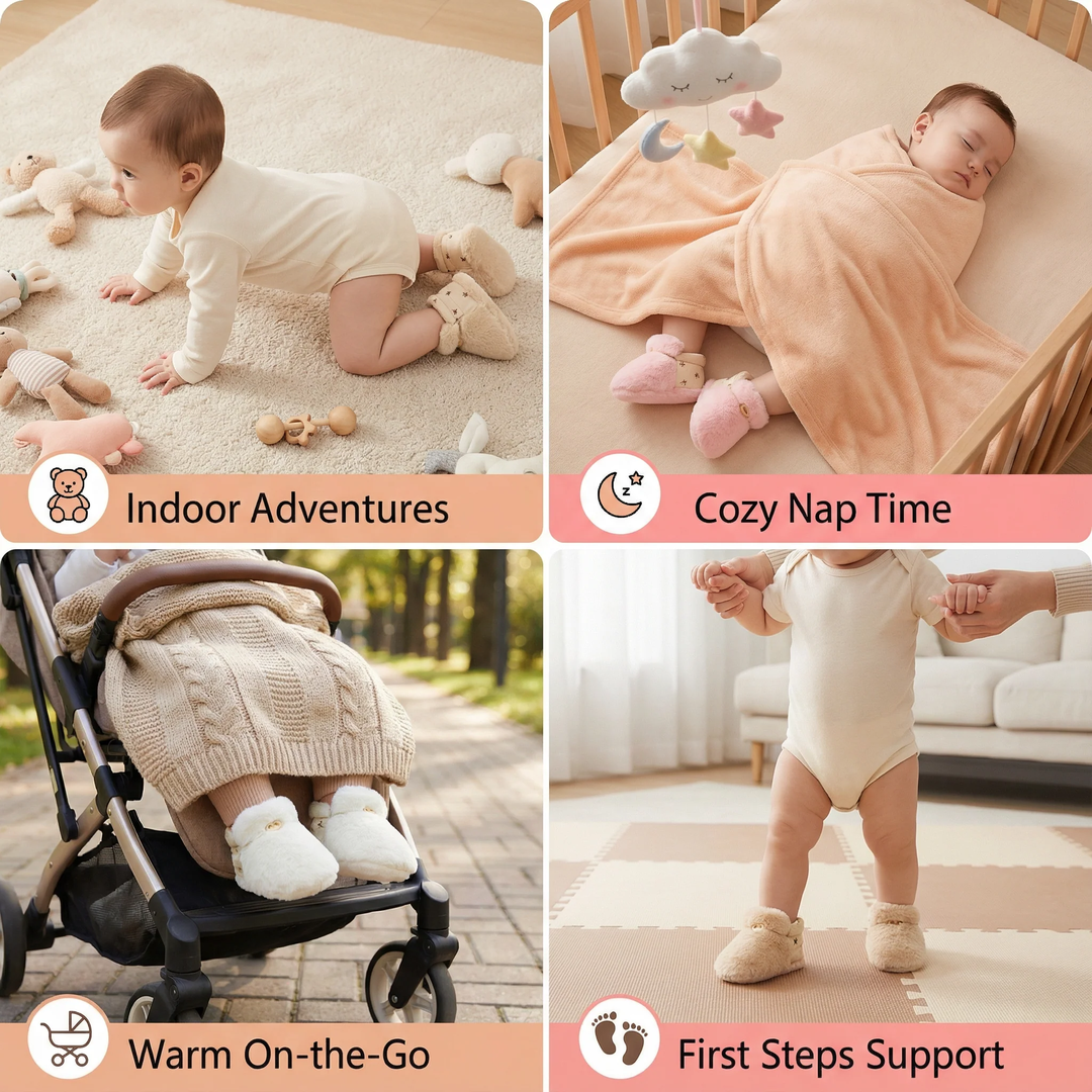 Baby Plush Sock Shoes Soft Sole