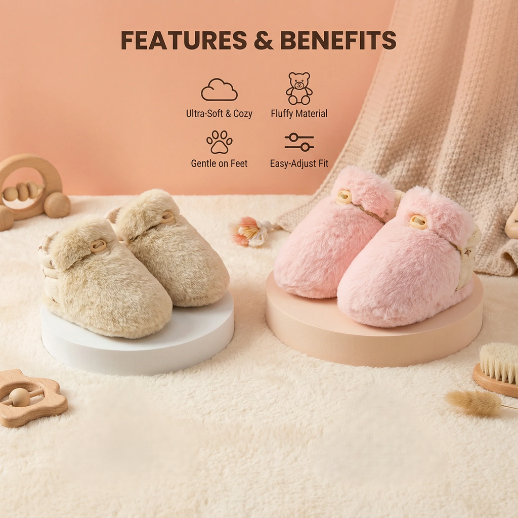 Baby Plush Sock Shoes Soft Sole