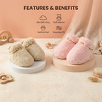 Weiche Baby-Plüschsockenschuhe mit Sohle