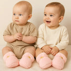 Weiche Baby-Plüschsockenschuhe mit Sohle