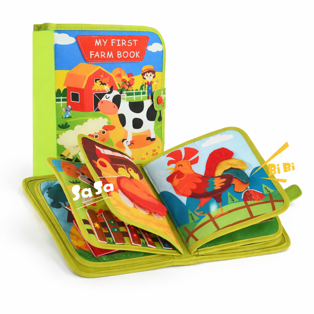 Soft Activity Book with Farm-Themed Interactive Pages