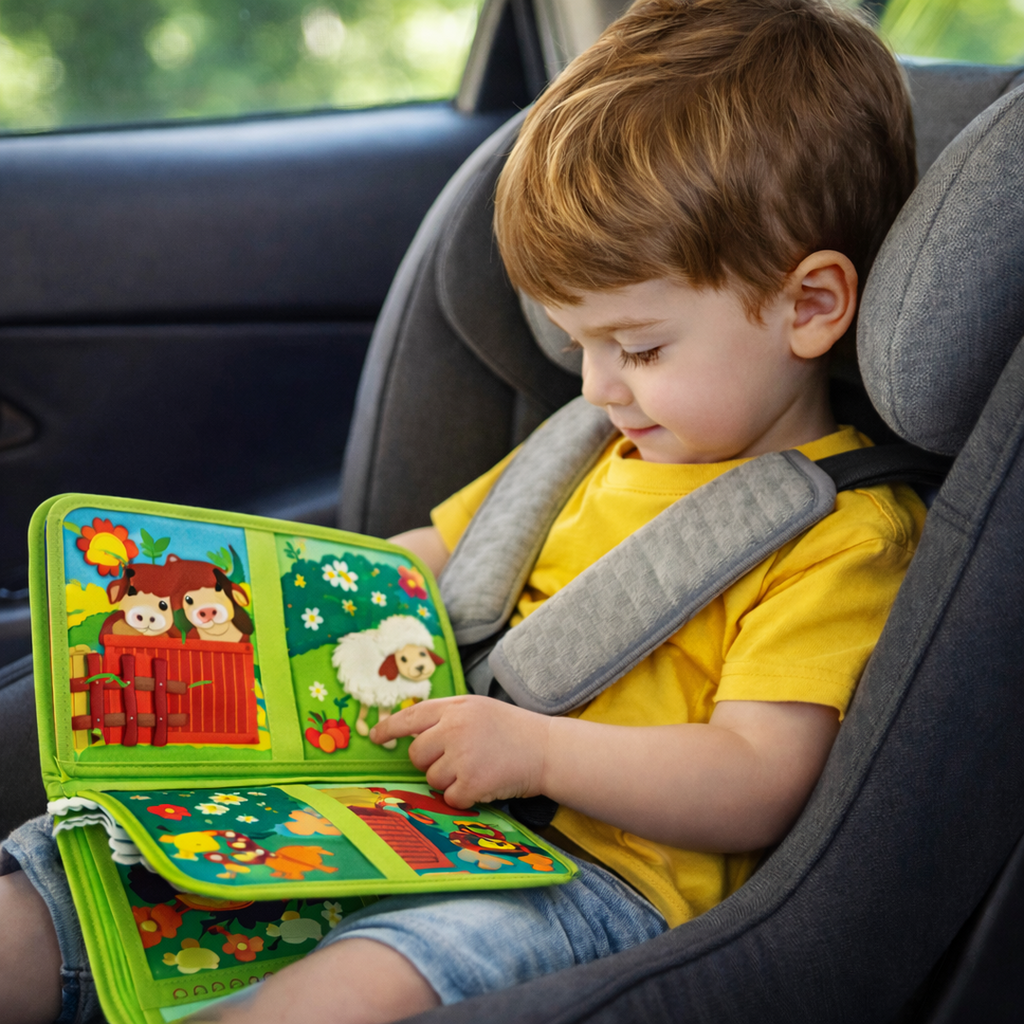 Soft Activity Book with Farm-Themed Interactive Pages