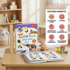 Libro sonoro per bambini con parole inglesi e pulsanti tattili