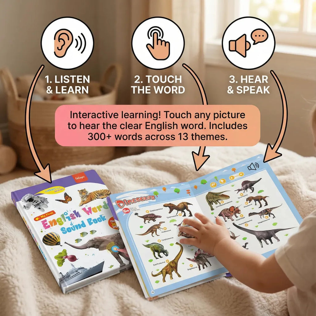 Children’s English Words Sound Book with Touch Buttons
