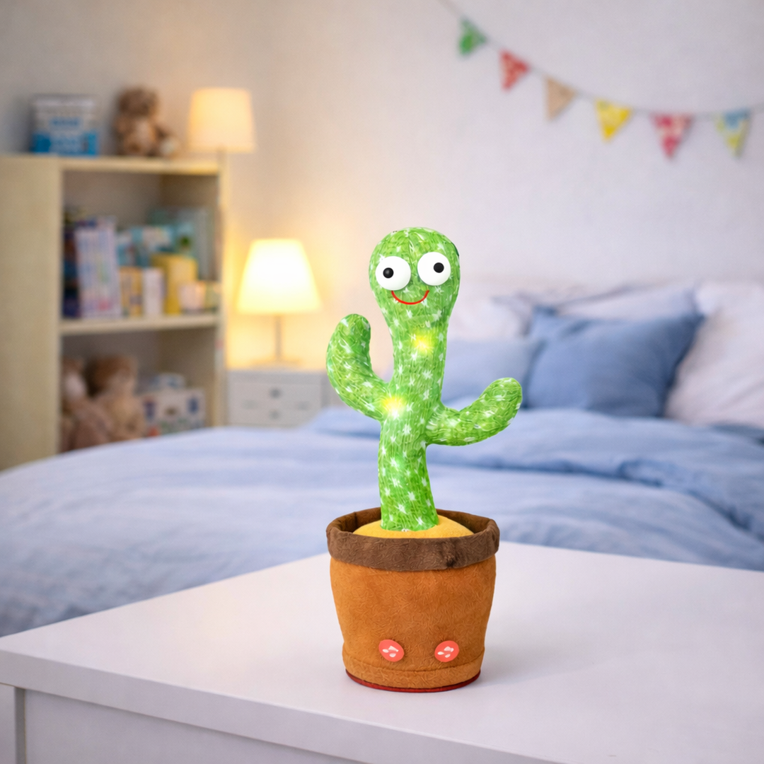 Sound-Reactive Cactus Toy with Light and Movement
