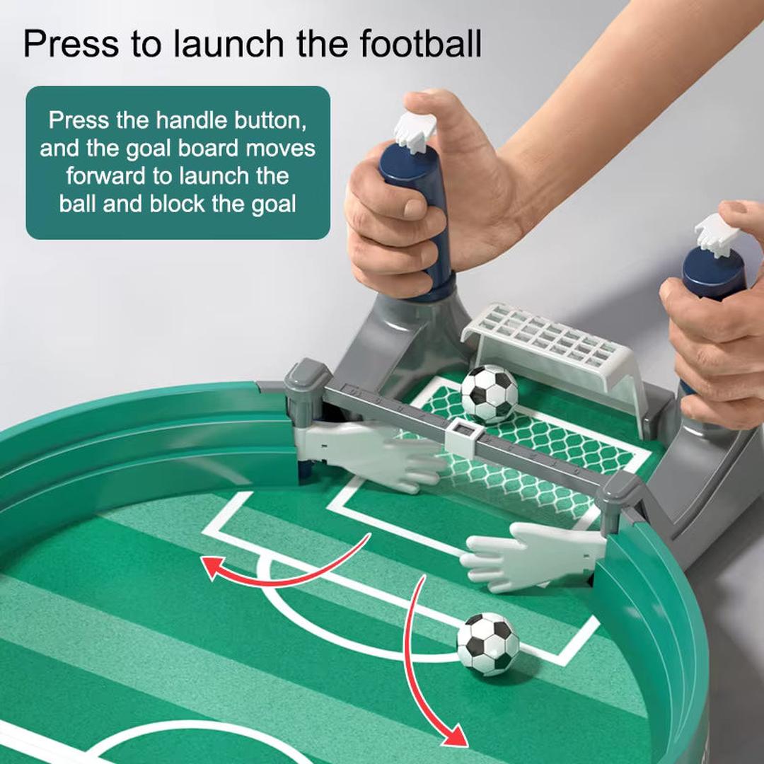 Mini Table Football Game with Dual Goal Mechanism