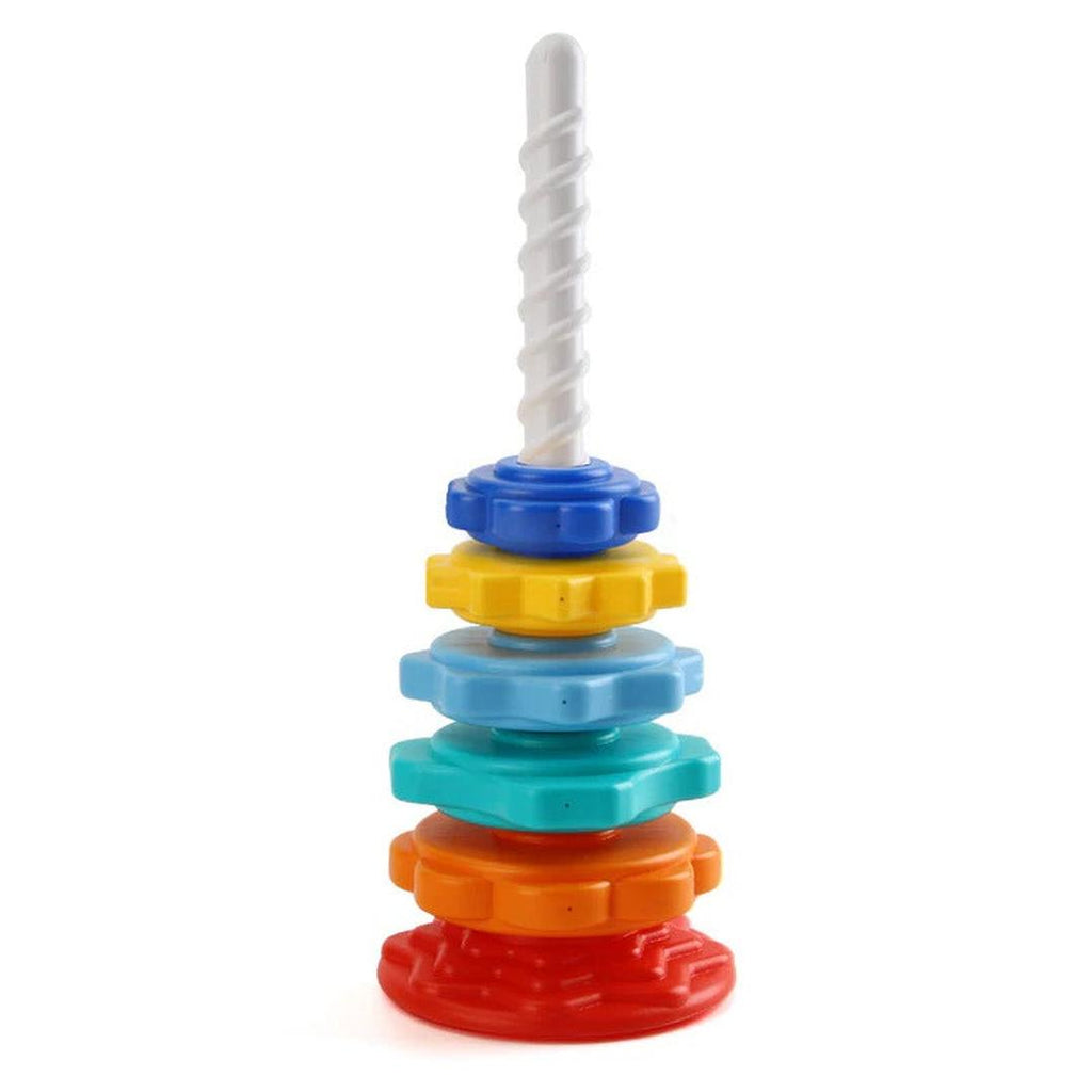 Stacking Gear Tower Toy with Spiral Rod