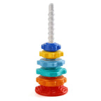 Juguete torre de engranajes apilables con varilla espiral
