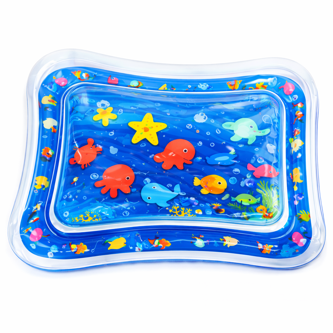 Tummy Time Water Mat with Floating Shapes