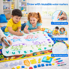 Alfombrilla de dibujo con agua y rotulador de agua reutilizable