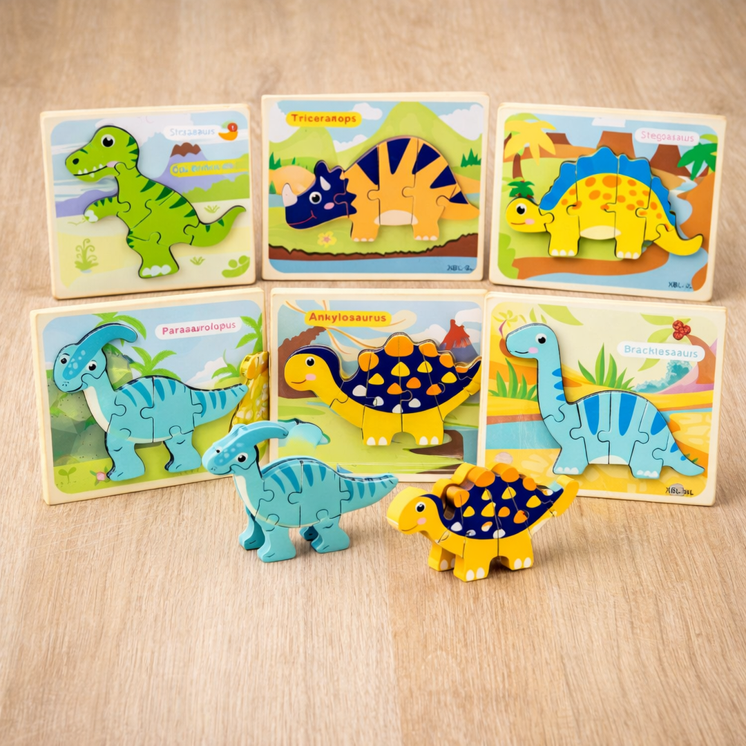 Wooden Dinosaur Puzzle Toy