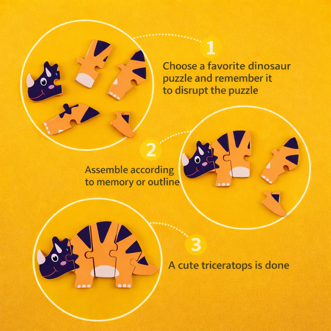 Wooden Dinosaur Puzzle Toy