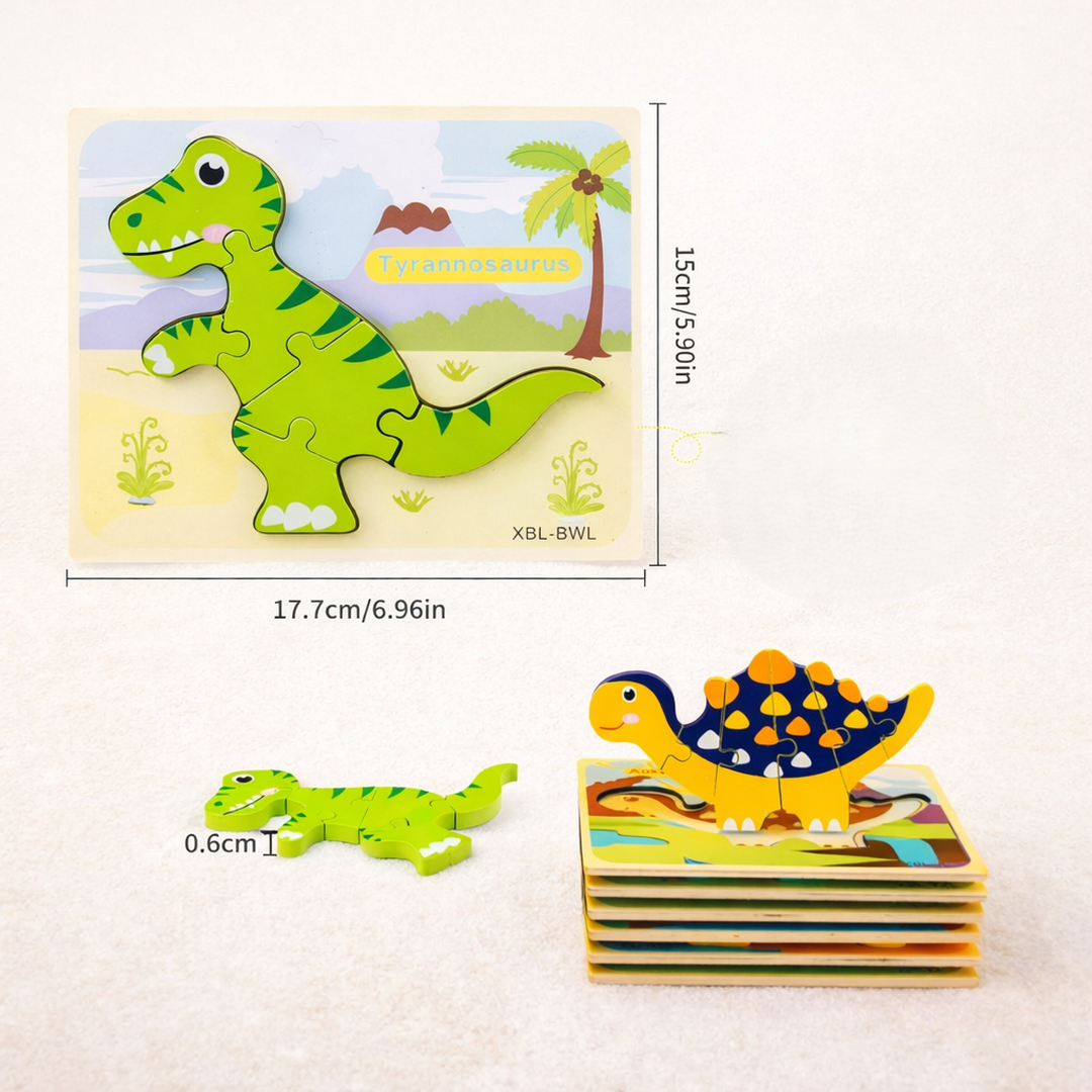 Wooden Dinosaur Puzzle Toy