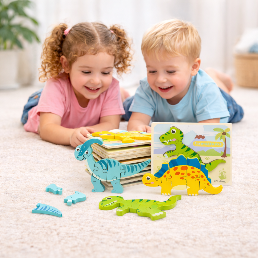 Wooden Dinosaur Puzzle Toy