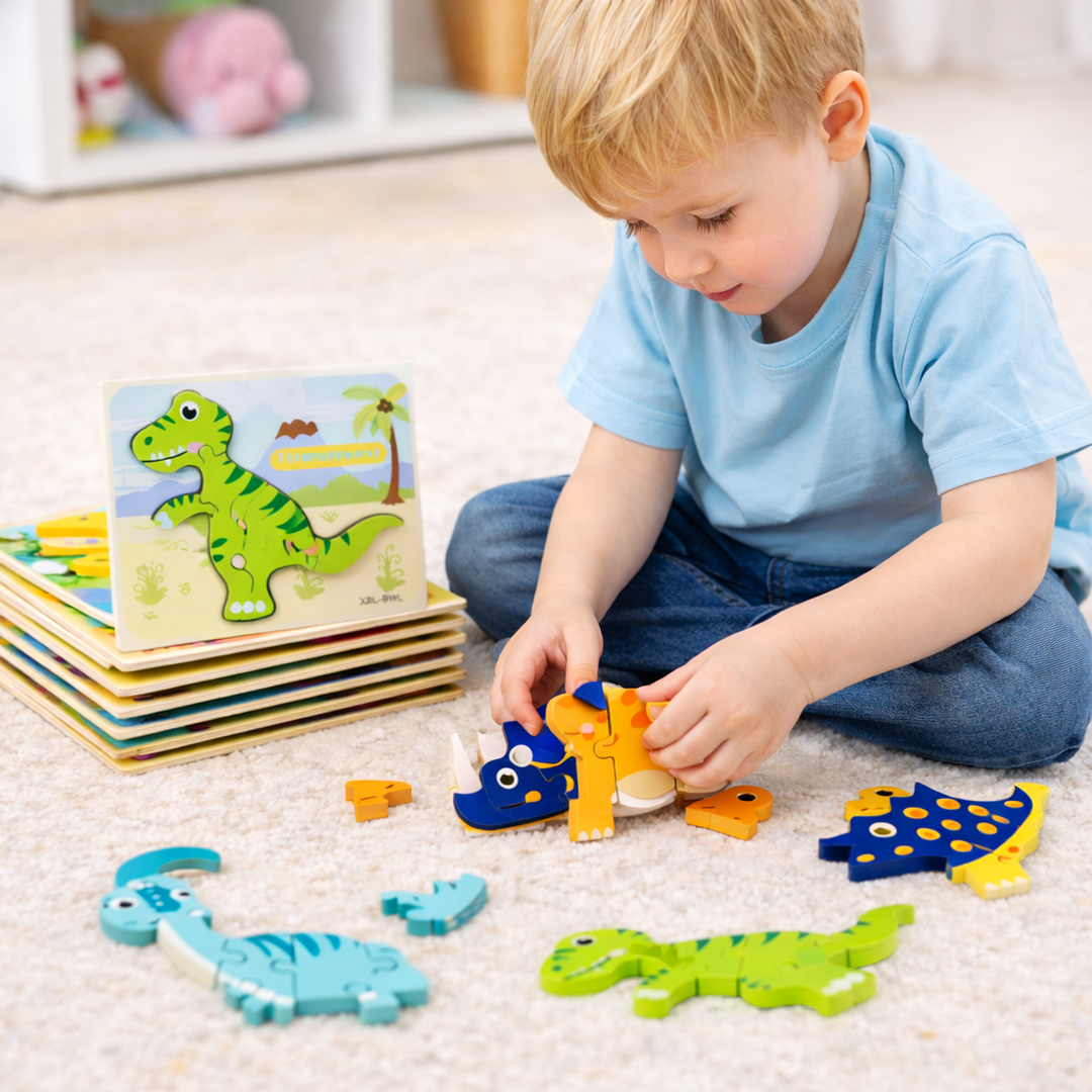 Wooden Dinosaur Puzzle Toy