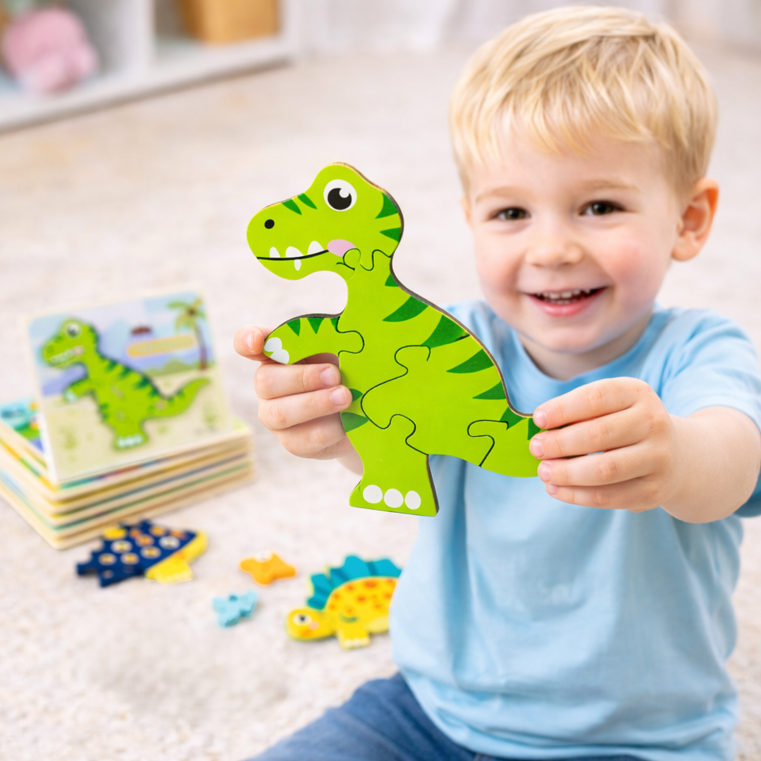 Wooden Dinosaur Puzzle Toy