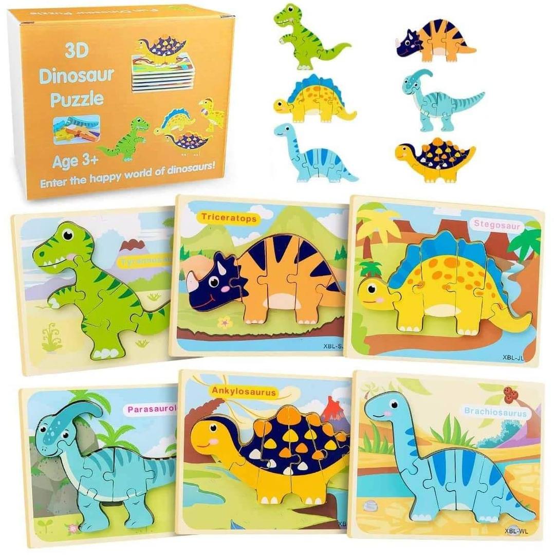 Wooden Dinosaur Puzzle Toy