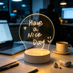 Acrylic LED Night Light - Erasable Writing Board