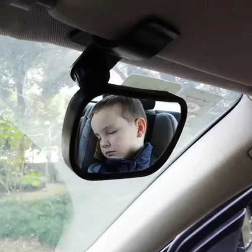 Adjustable Baby Car Rearview Mirror - Black or Silver