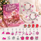 Advent Calendar Bracelet Making Kit - 24-Compartment Christmas Countdown Craft Set