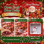 Advent Calendar Bracelet Making Kit - 24-Compartment Christmas Countdown Craft Set