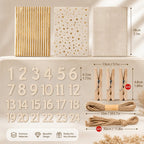 Advent Calendar Set - 24 Fillable Fabric Bags with Drawstring Closure
